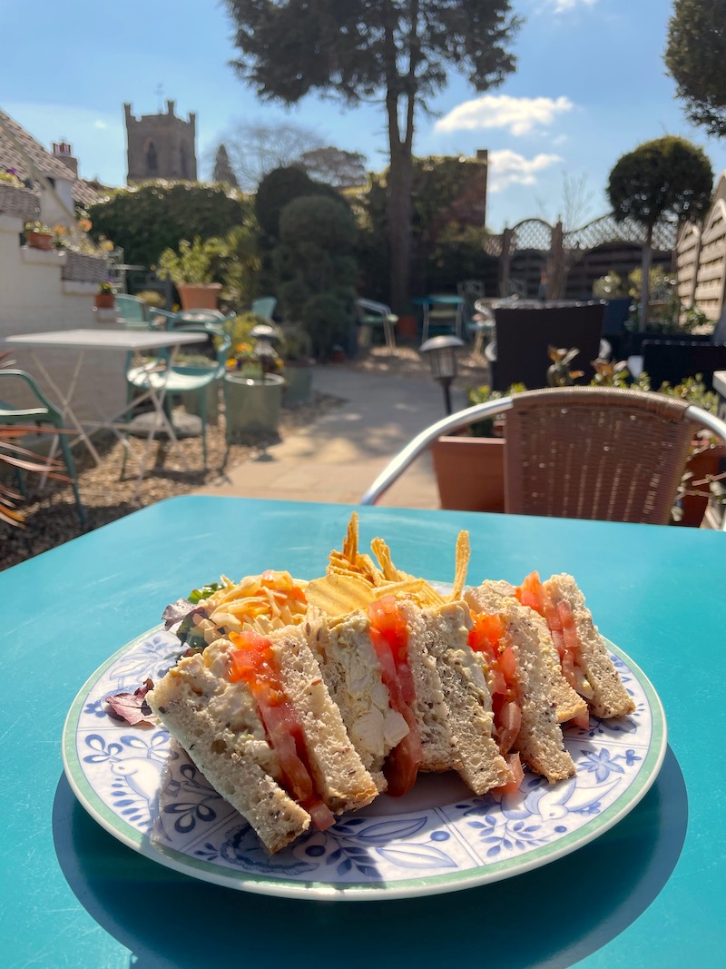 sandwich lunch al fresco garden terrace